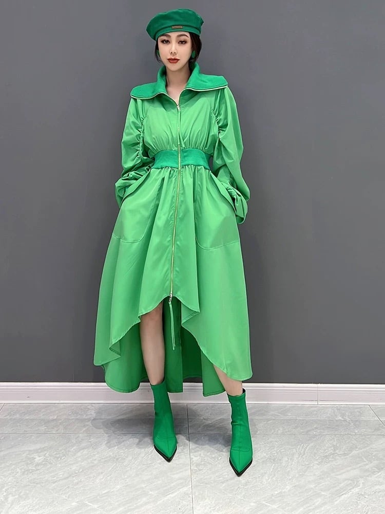 ワンピース アウター ジャケット カーディガン 緑 ワンピース 黒