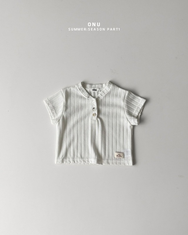 [ onu kids ] ribbed short tee