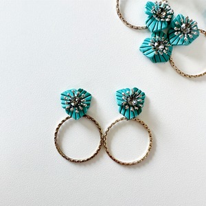 mini MAKE flower【 blue green 】