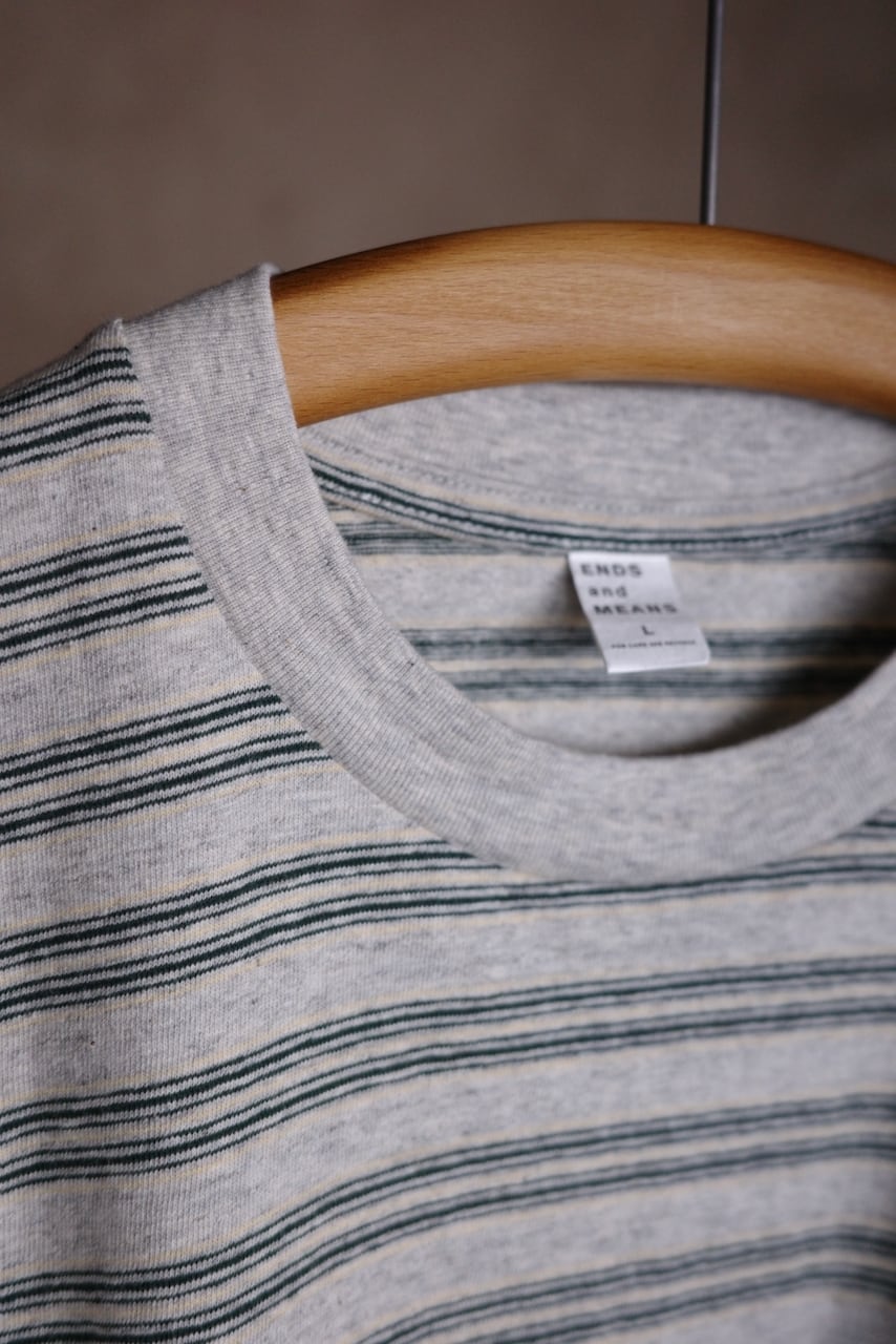 トップス ENDS and MEANS Horizontal Striped Tee M ENDS and MEANS / Horizontal Striped Tee | iremono