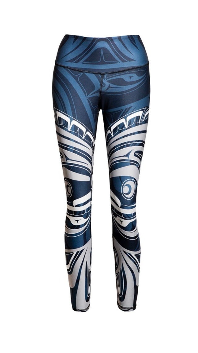 Wolf and Moon Navy Legging