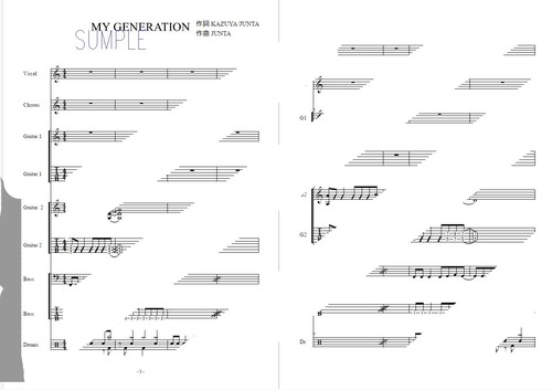 楽譜【JUN SKY WALKER(S)】MY GENERATION【バンドスコア】
