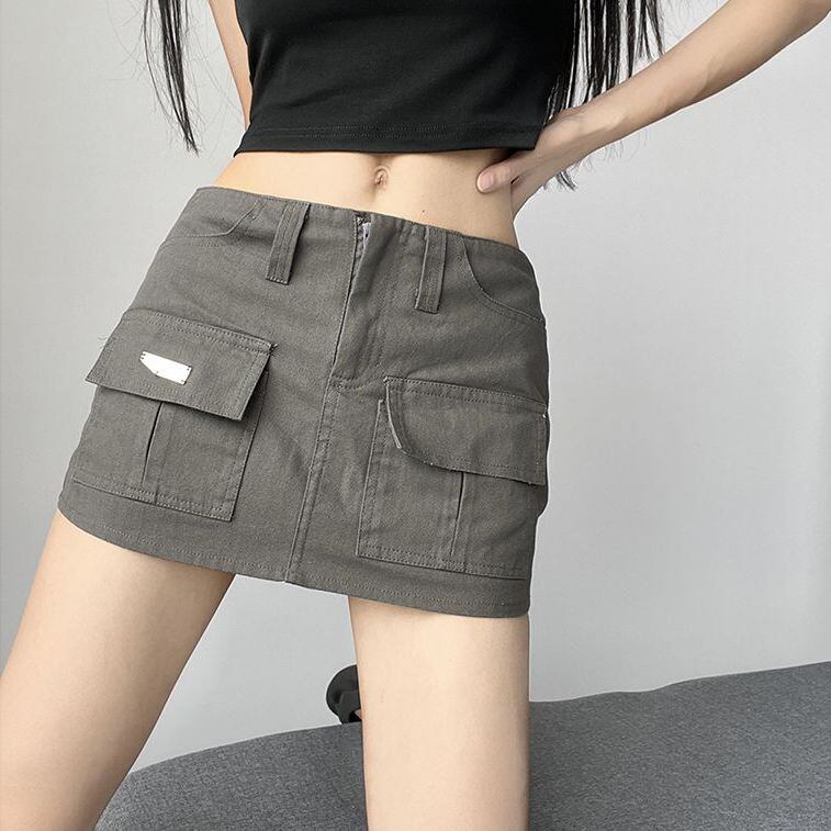 APC アーペーセー ゴルフ カーゴ スカート インナーパンツ付き グレー 全3色 カーゴスカート インパン ミニ丈 ミニスカート インナーパンツ