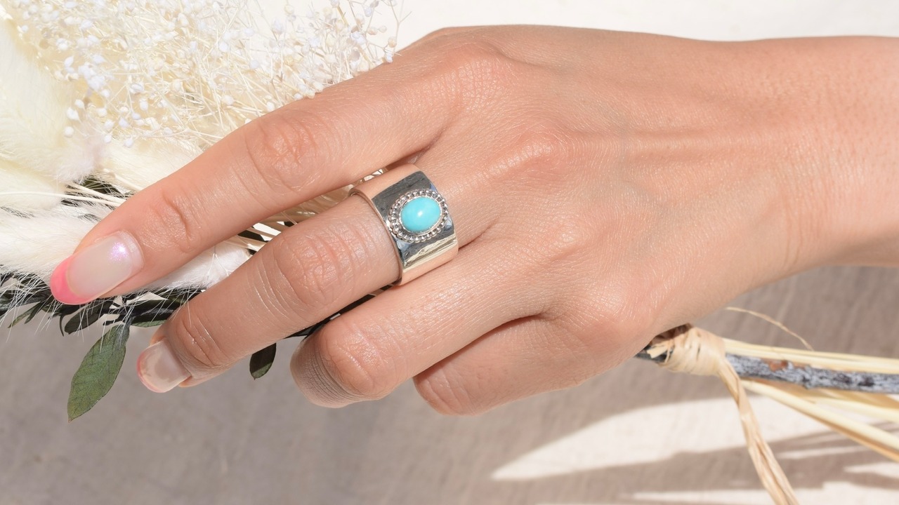 ＊一点もの＊Kingman turquoise ring 《silver 925》