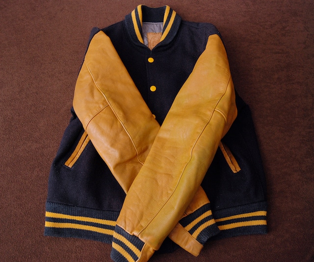 80s GOLDEN BEAR VARSITY JACKET M