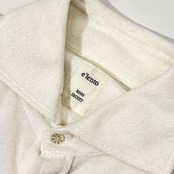 e'lento RING JACKET エレント リングジャケット パイル生地 長袖シャツ M/ホワイト メンズ シェルボタン