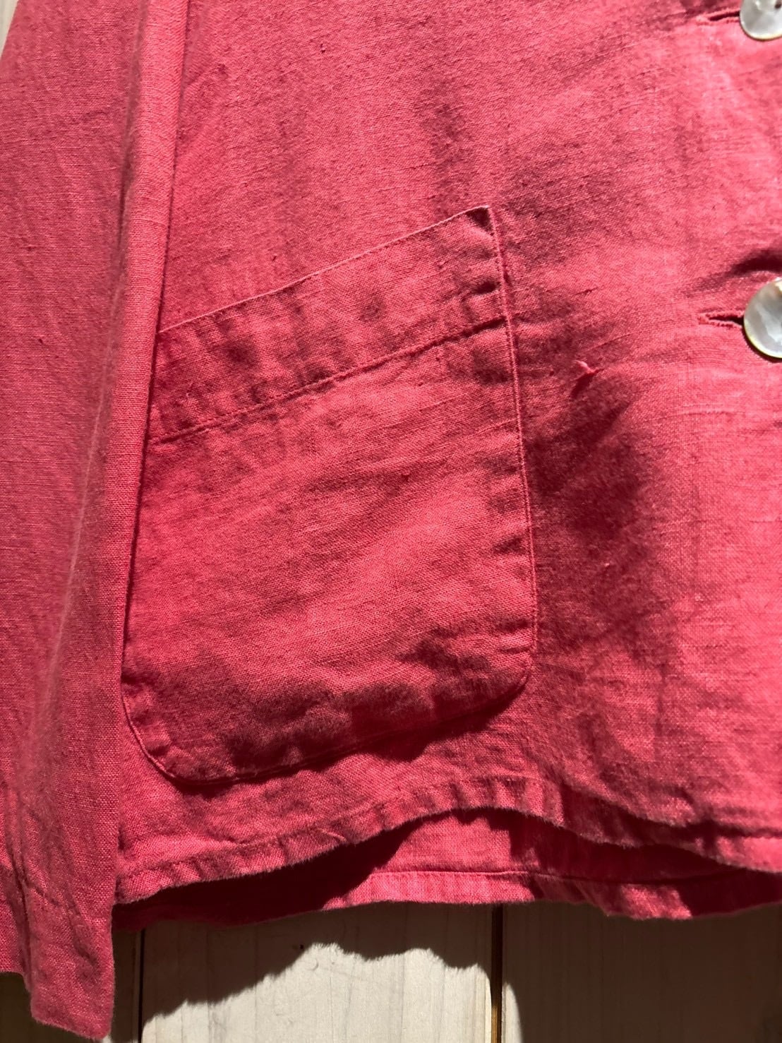 a.k.a.C.a.k.a vintage】“FLAX” Pink Color Vintage Loose Linen
