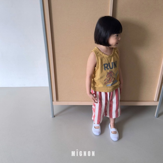《送料無料》ランニングノースリーブ：kids【mignon】※お取り寄せ