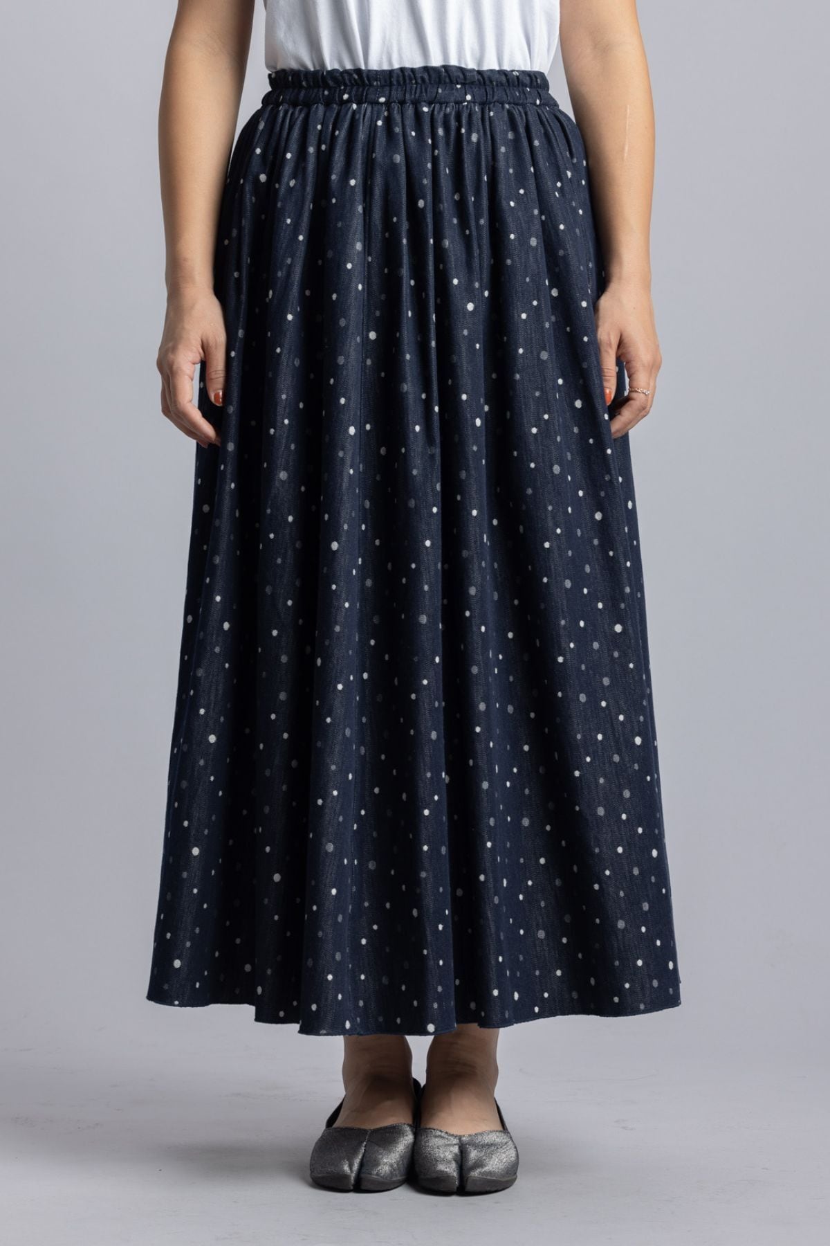 【リバーシブル】ジャガードデニムスカート