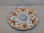 伊万里色絵鳳凰七寸皿　Imari celadon porcelain one plate