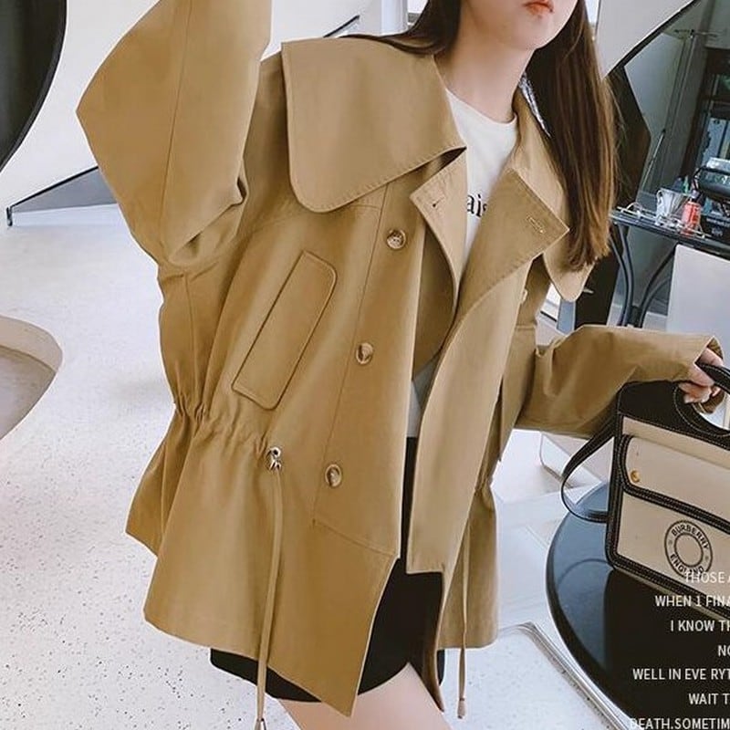 Spring short trench coat | SI SELECT