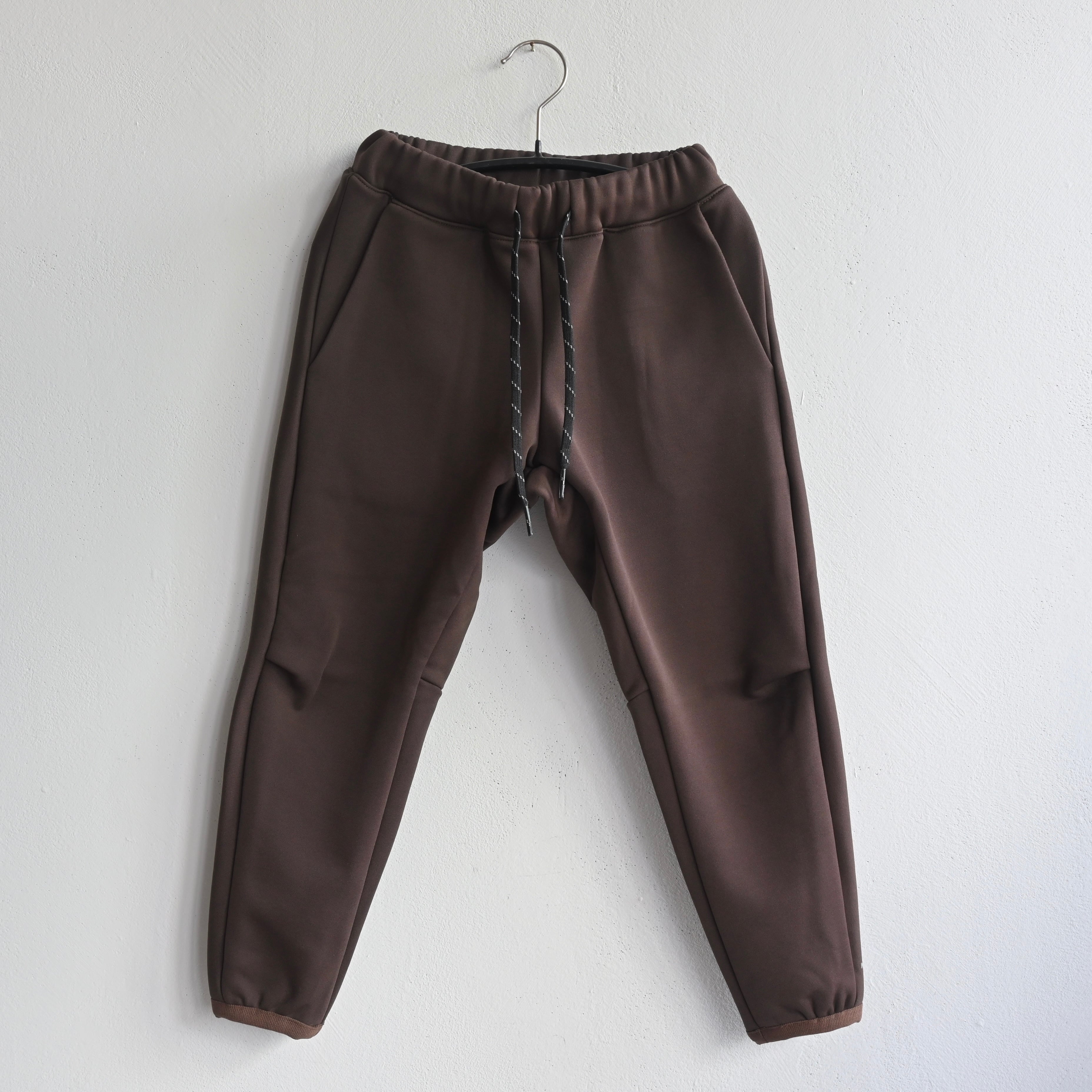 《MOUNTEN. 2024AW》CORDURA back fleece slim pants / cocoa / size0(145-155cm程度)