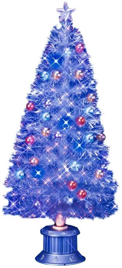フローレックス(FLOREX) クリスマスツリー ファイバーツリー ファンタジーホワイトブルーLEDホワイトギャザーチップファイバーツリー 高さ 150cm FX-3784 株式会社 山本人形