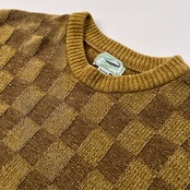 Crocodile クロコダイル チェック柄 市松模様 ニット セーター サイズ M /メンズ