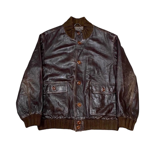 Italy Vintage - Leather Blouson (size-XL) ¥24000+tax