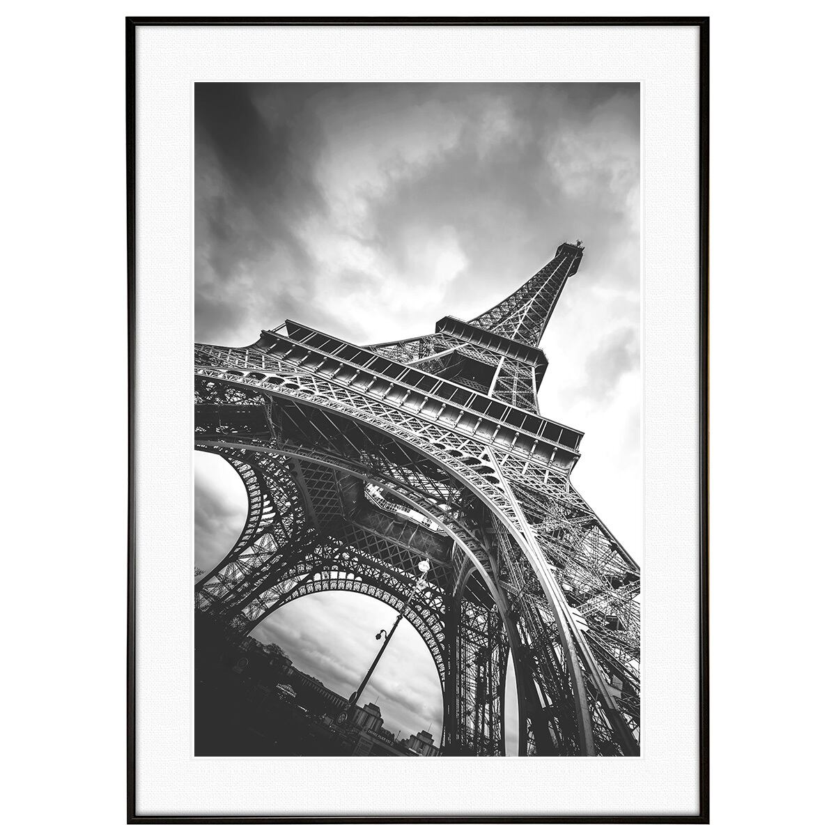 フランス写真 パリ エッフェル塔 モノクロ インテリアアートポスター額装 AS3763