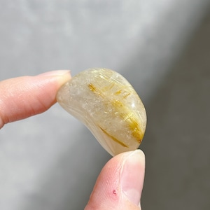 ルチルインクォーツ タンブル11◇ Rutile in Quartz◇天然石・鉱物・パワーストーン