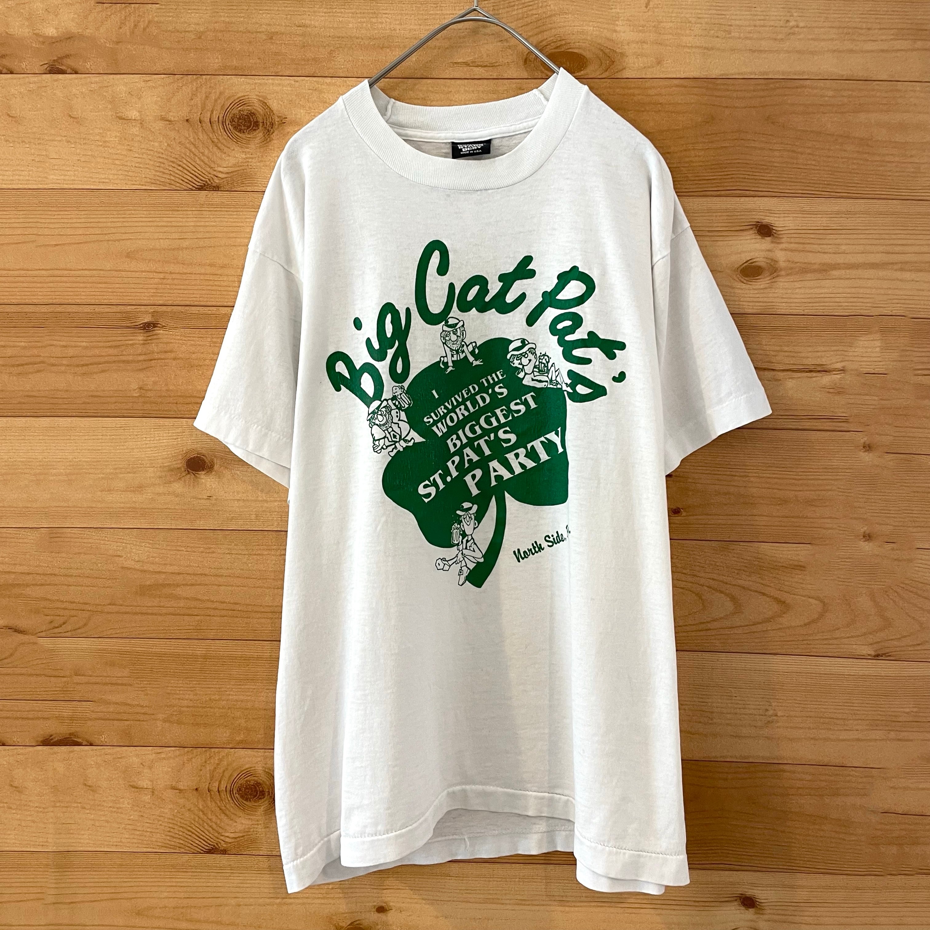 90s USA製 白 プリントTシャツ スクリーンスターズ 戦艦 vintage