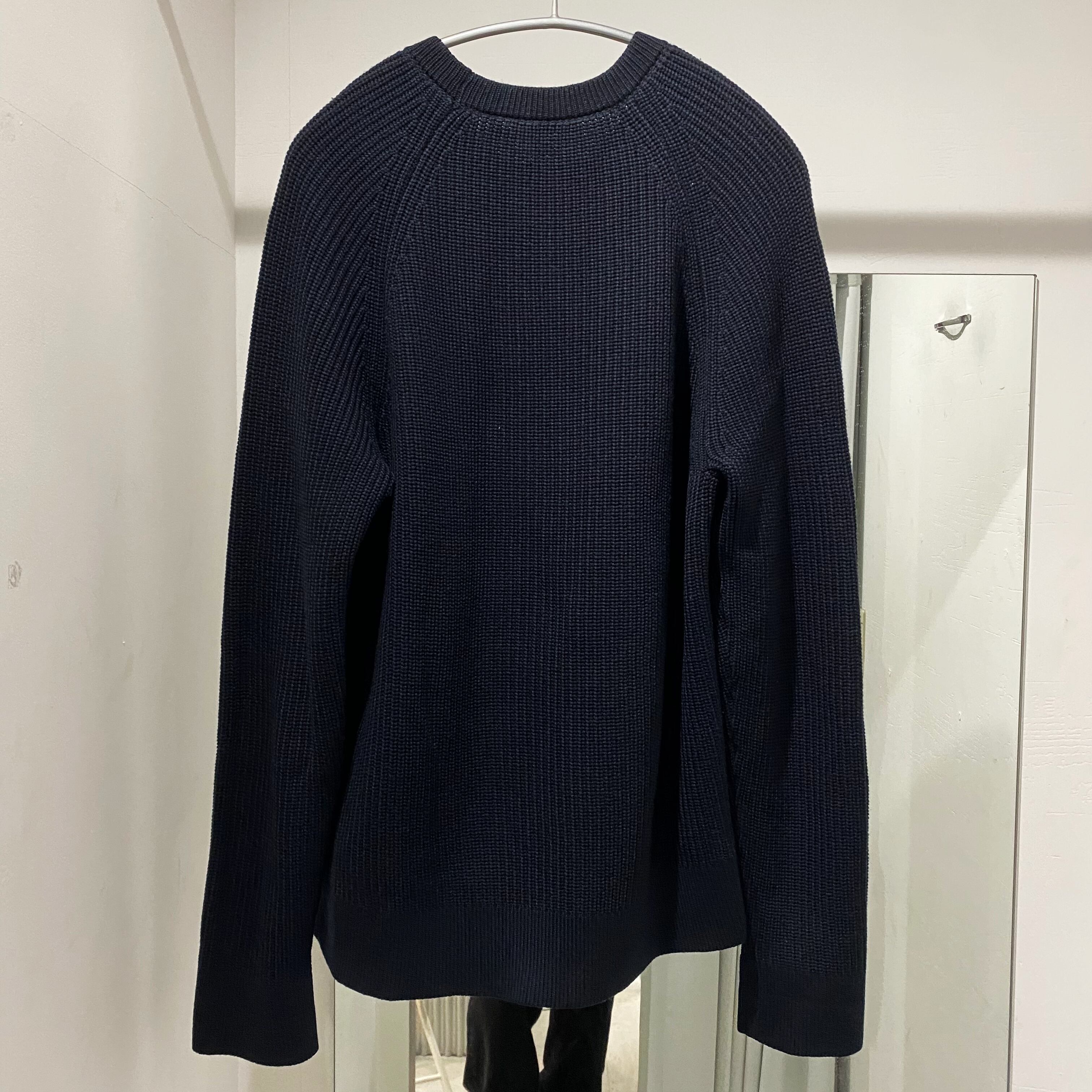 LEMAIRE ルメール ウール クルーネックニット ネイビー size-S 【中 