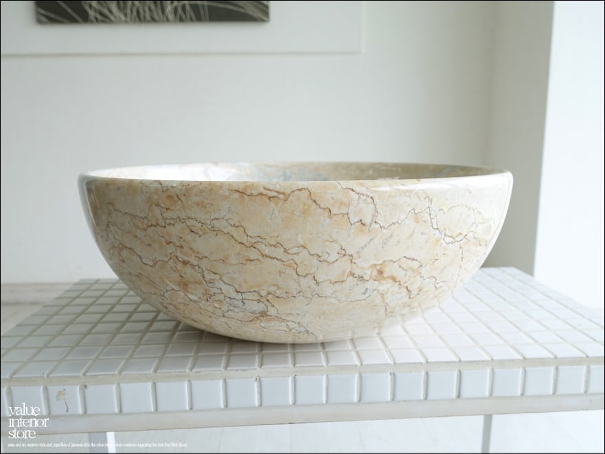 天然大理石 洗面ボウルmince/IV40cm ウォッシュボウル 手洗い鉢 手洗器