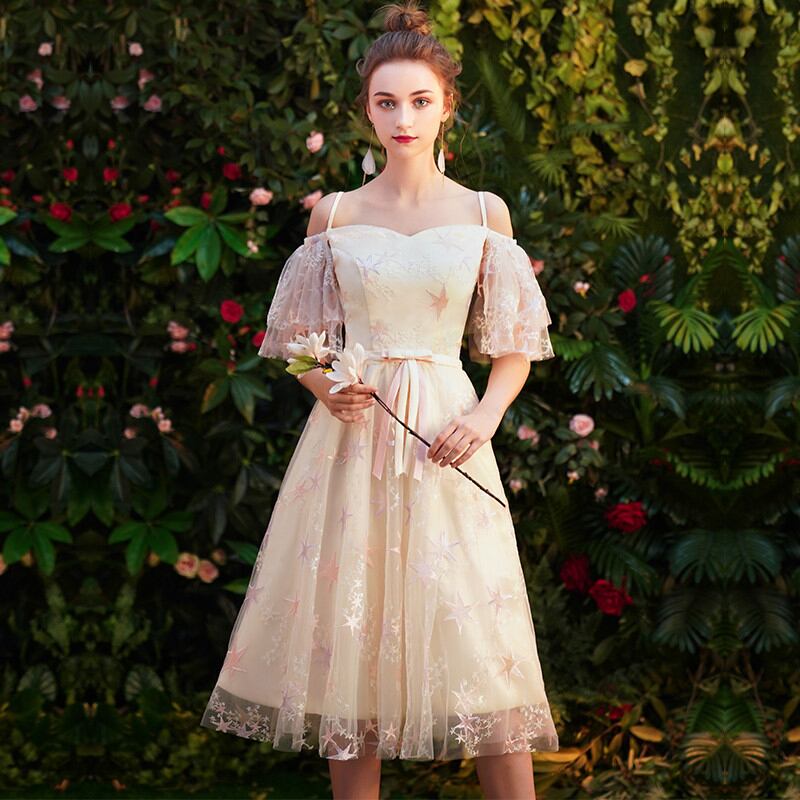 ワンピース パーティードレス レディースファション 二次会 結婚式 エレガント シンプル ボートネック 半袖 ロング丈 大きいサイズ S M L Ll 3l フェアリー シャンパン Elegant