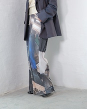 kotoha yokozawa - Graphic Yoryu Pants :Mono Coil|グラフィック楊柳/風景プリント/size 4