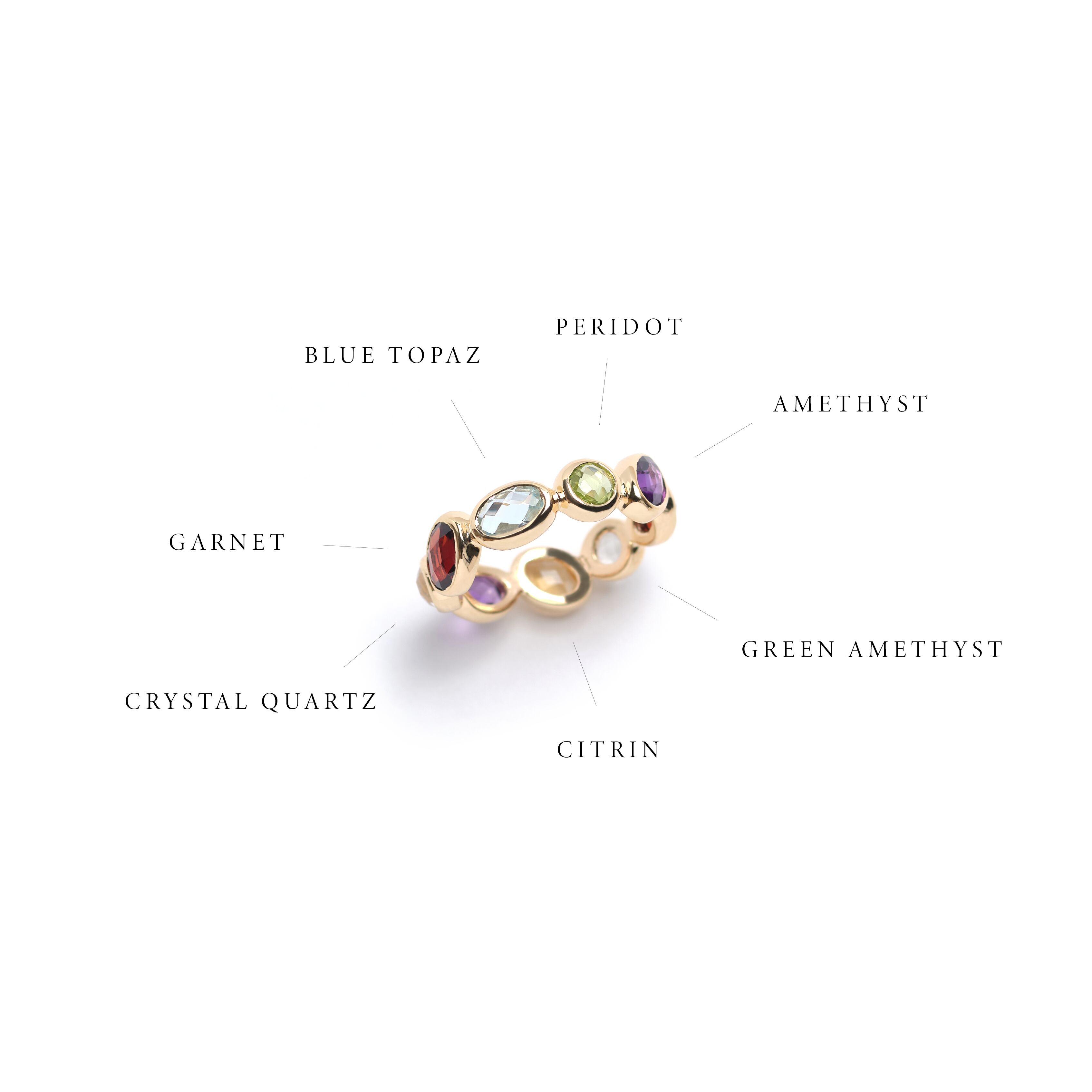 S925 MULTI STONE ETERNITY RING | TOME JEWELRY