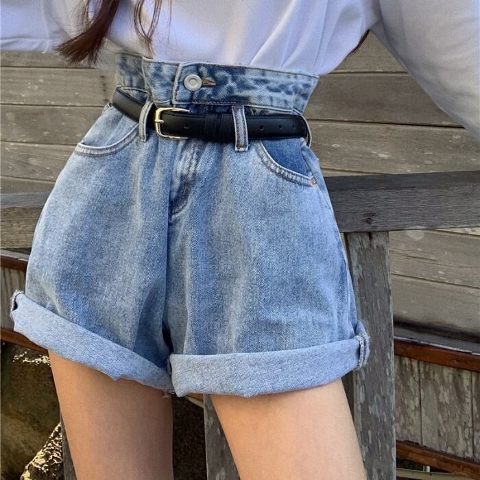 サマースタイルハイウェストウェストショーツ プリントTシャツ レディース 夏物 ブルマー ドラファッションホール92559124569