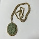 Vintage  BC Jade Chip Pendant Necklace