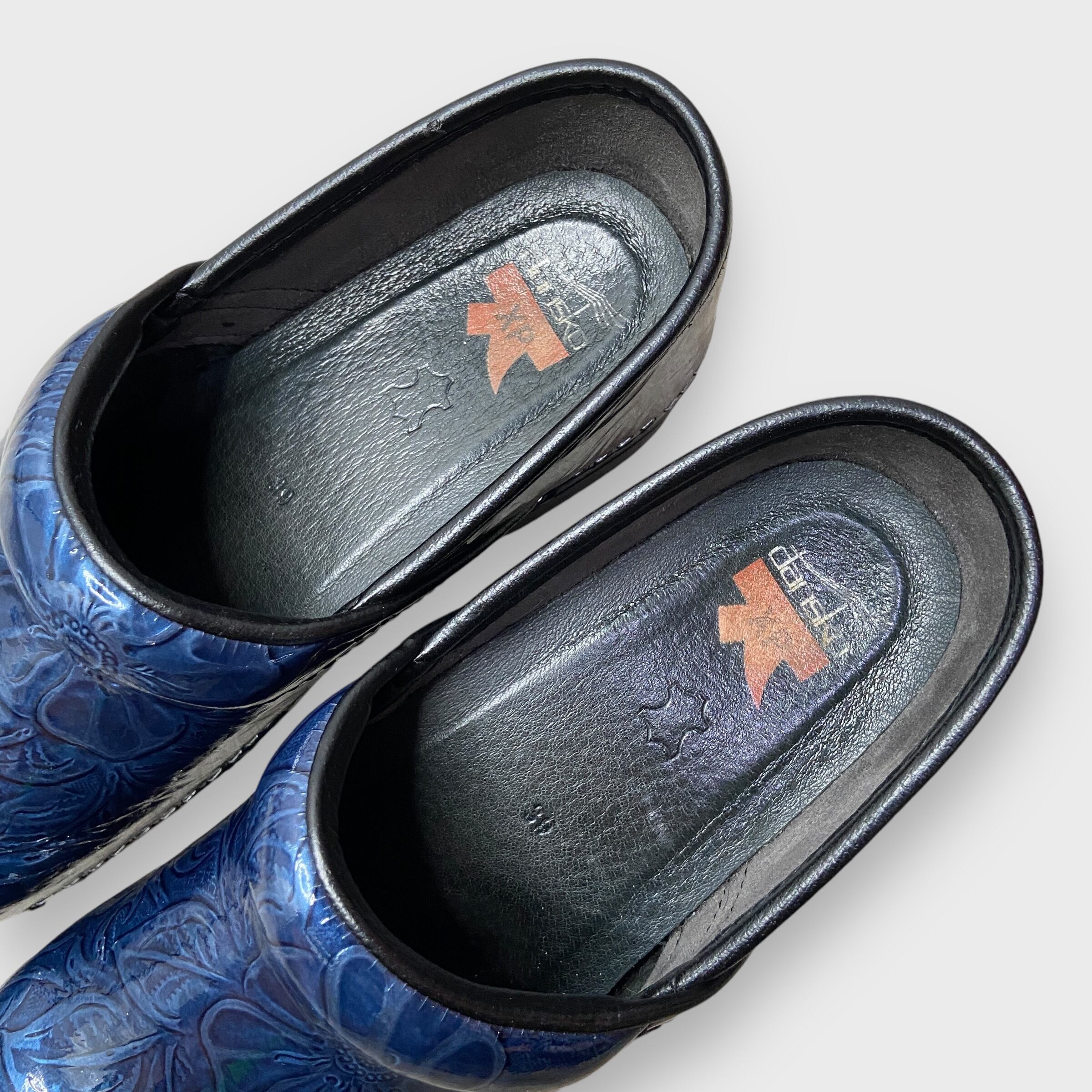 dansko ダンスコ プロフェッショナルXP 花柄 サボ クロッグ 青 dansko ダンスコ プロフェッショナルXP 花柄 サボ クロッグ 青