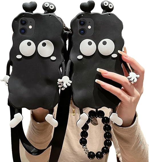iPhone 15 Pro Max 用 ケース 面白い 可愛い まっくろくろすけ 大きい