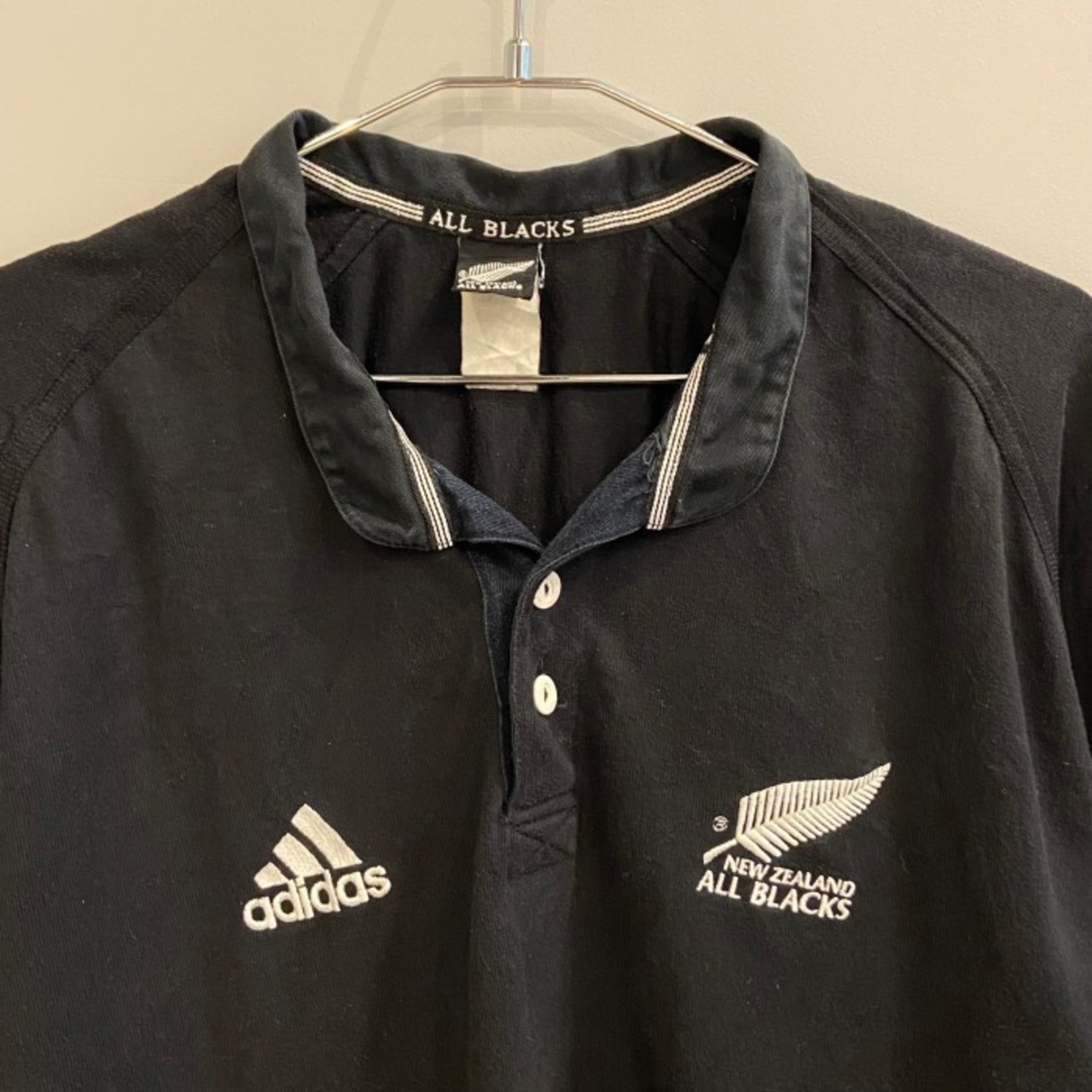 adidas アディダス ALL BLACKS オールブラックス ポロシャツ メンズXL 