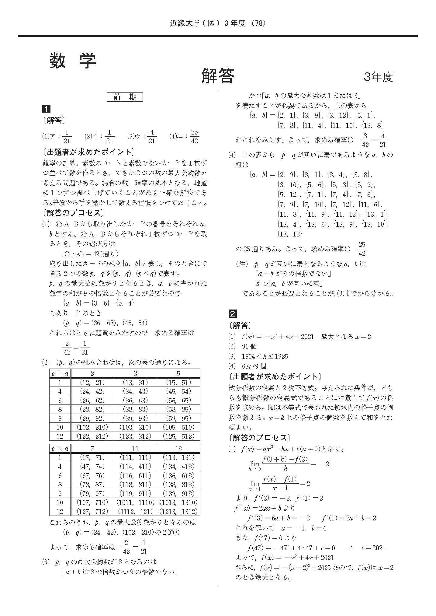 2026年度 私立医学部入試問題と解答 19.近畿大学 | 青本公式ショップ