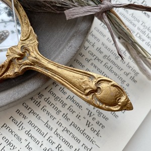 【1個】アンティーク調ミラー ゴールド