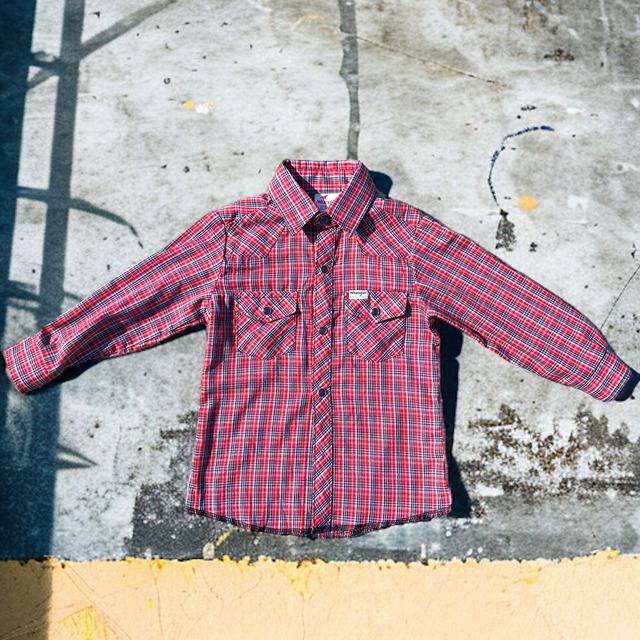 【KIDS】80s〜90s wrangler western shirt  made in usa size:4T 4歳前後