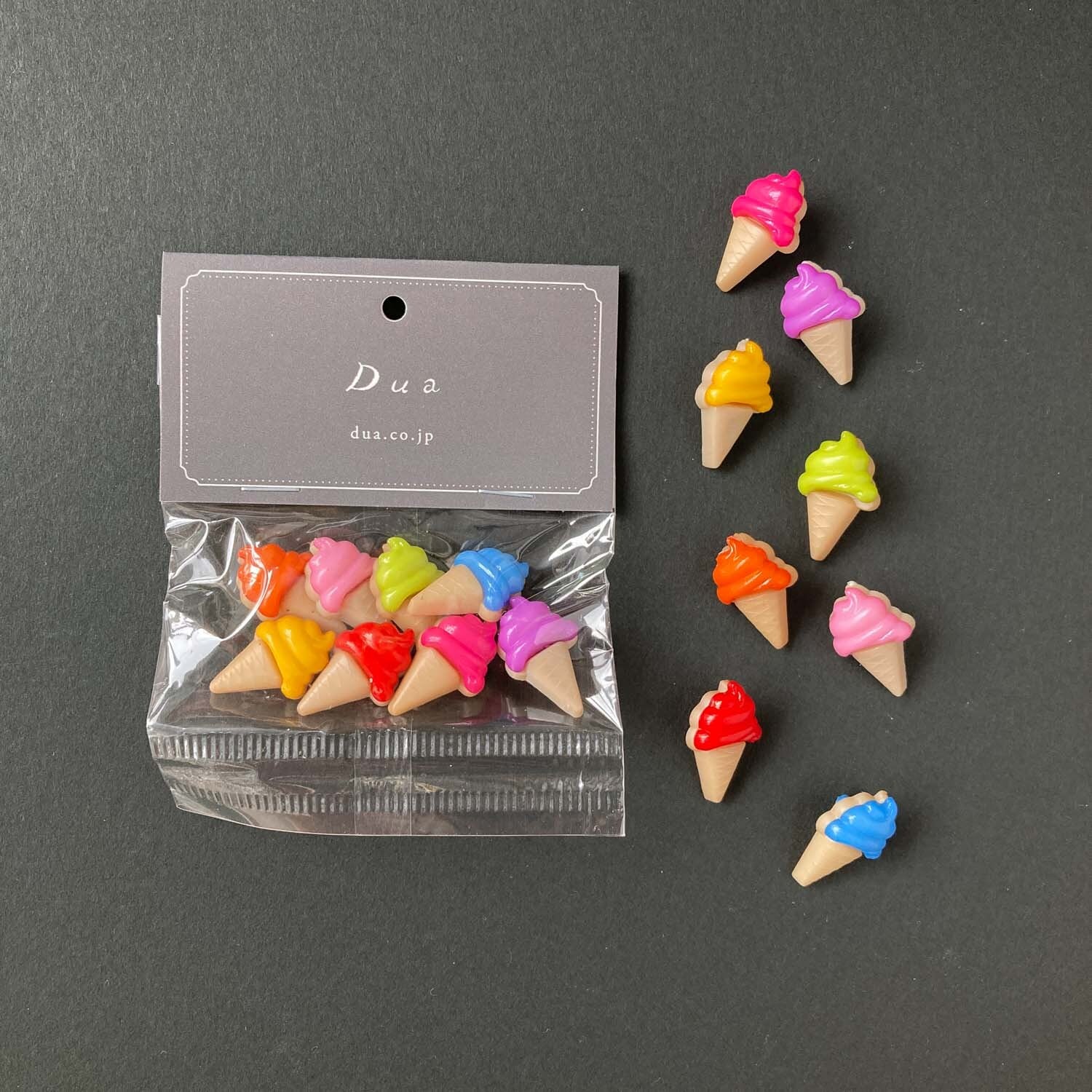 JJボタン カラフルソフトクリームボタンパック（8p） | Dua