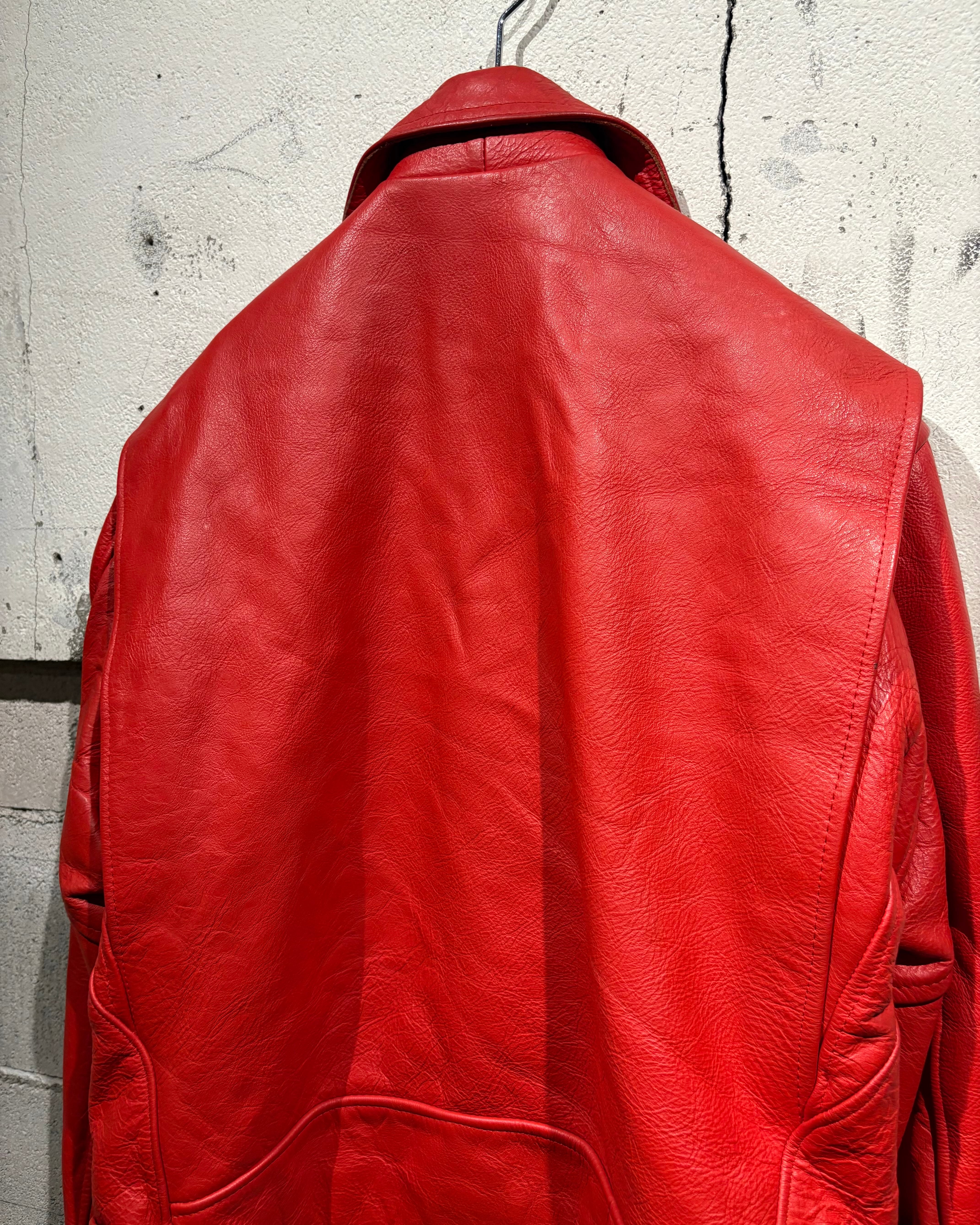 Caka otto】80's Rare Color Vintage Double Riders Jacket | Caka