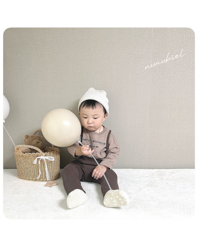 【 即納 】2025 秋新作 nunubiel ヌヌビエル ベビー サスペンダーリブレギンス