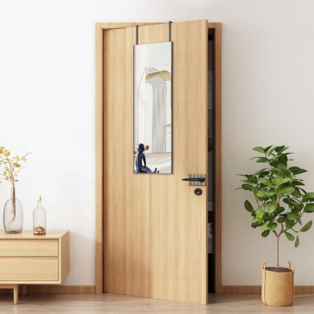 コストコ再販商品 7Life ドア掛けミラー 割れない 鏡 90 x 30cm ブラック