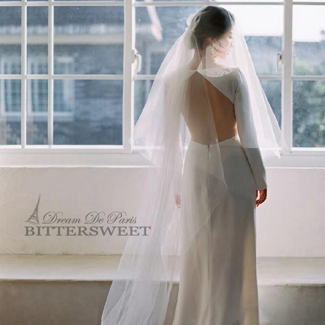 Wd136jx サテン 長袖 ウェディングドレス ウエディングドレス ワンピース スレンダーライン ロング ファスナー サテン オーダーメイド可能 Xs Xxl B Sweet