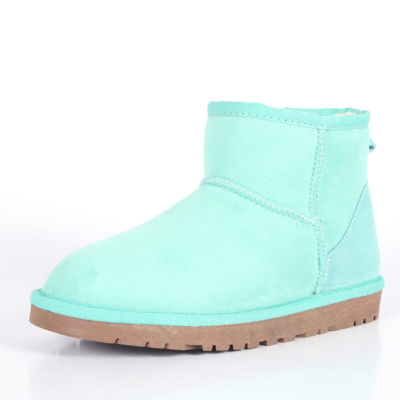 【新作】【送料無料】 シープスキンとウールのオールインワンスノーブーツ5854ローチューブブラックレディースブーツ、暖かい腱底フラットコットンシューズ-アリババ 靴 10b165573183632