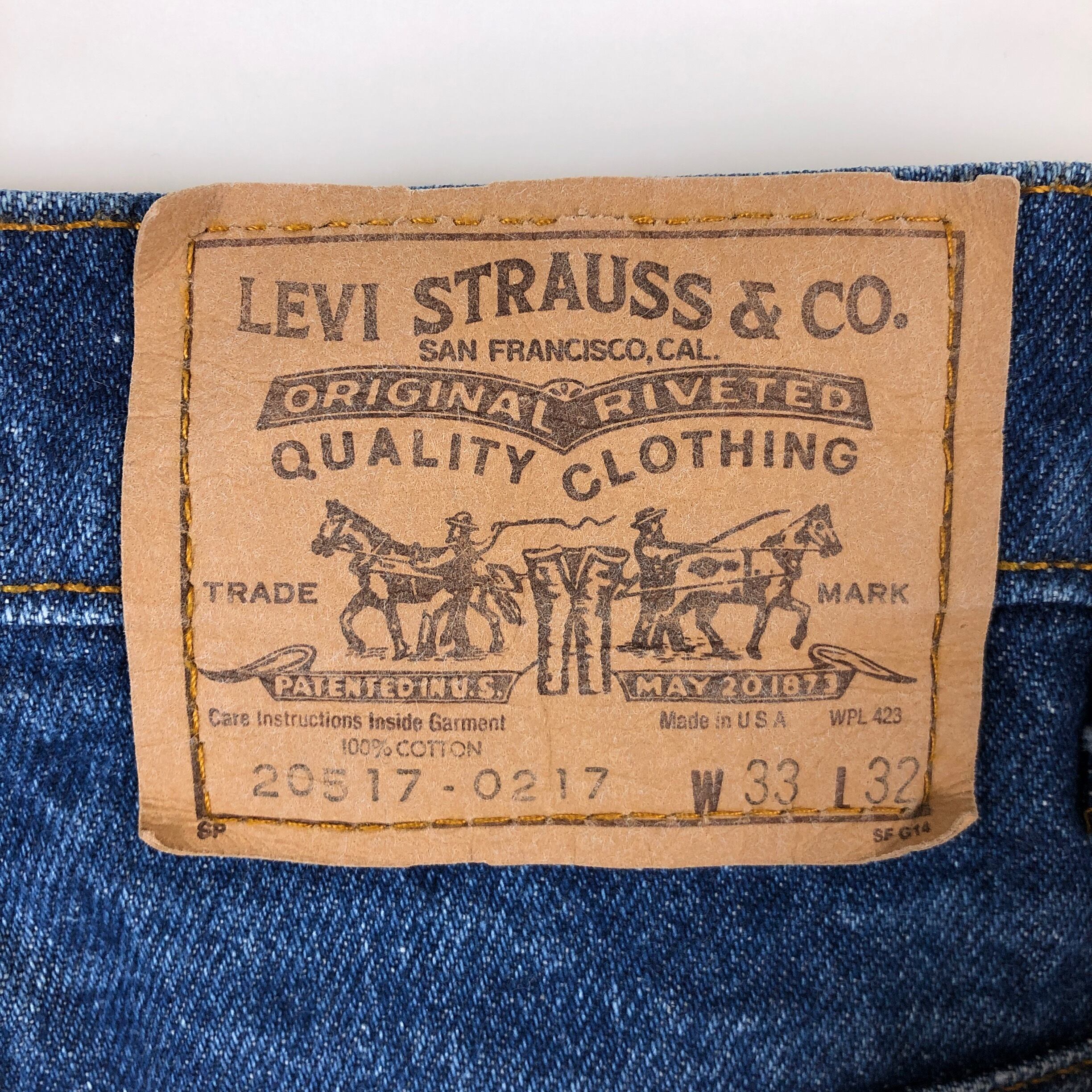 リーバイス Levi's リーバイス 517 デニムパンツ ブーツカット フレア USA製 古着 80年代 ヴィンテージ オレンジタブ ブルー系  メンズW33 中古 n035834