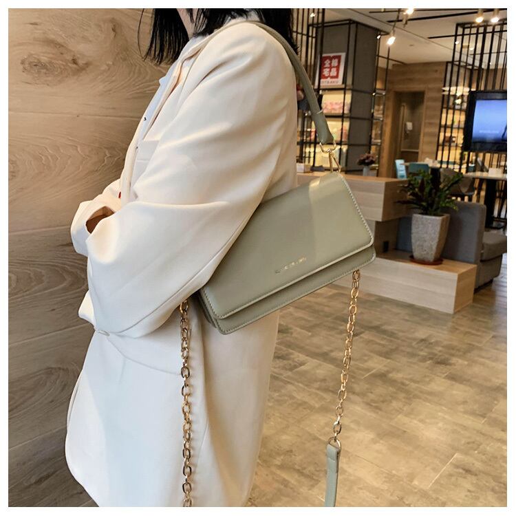 フレンチニッチバッグ女性2020ニューウェーブネットレッドワイルドテクスチャチェーンメッセンジャーバッグファッションショルダースモールスクエアバッグ Tiancai_Wing_Bag8522903