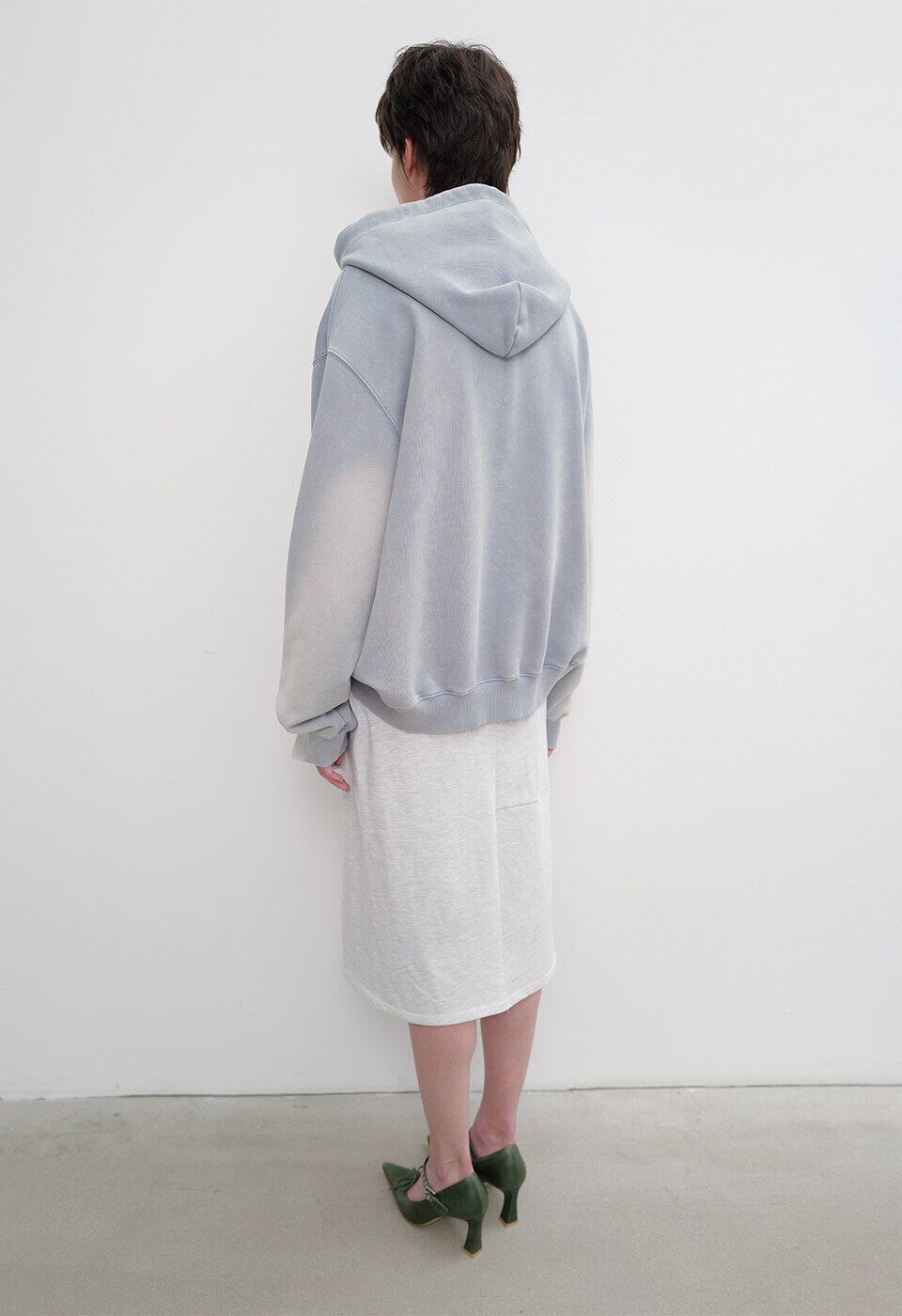 OPEN YY] POCKET WASHED BOX HOODIE, BLUE 正規品 韓国ブランド 韓国
