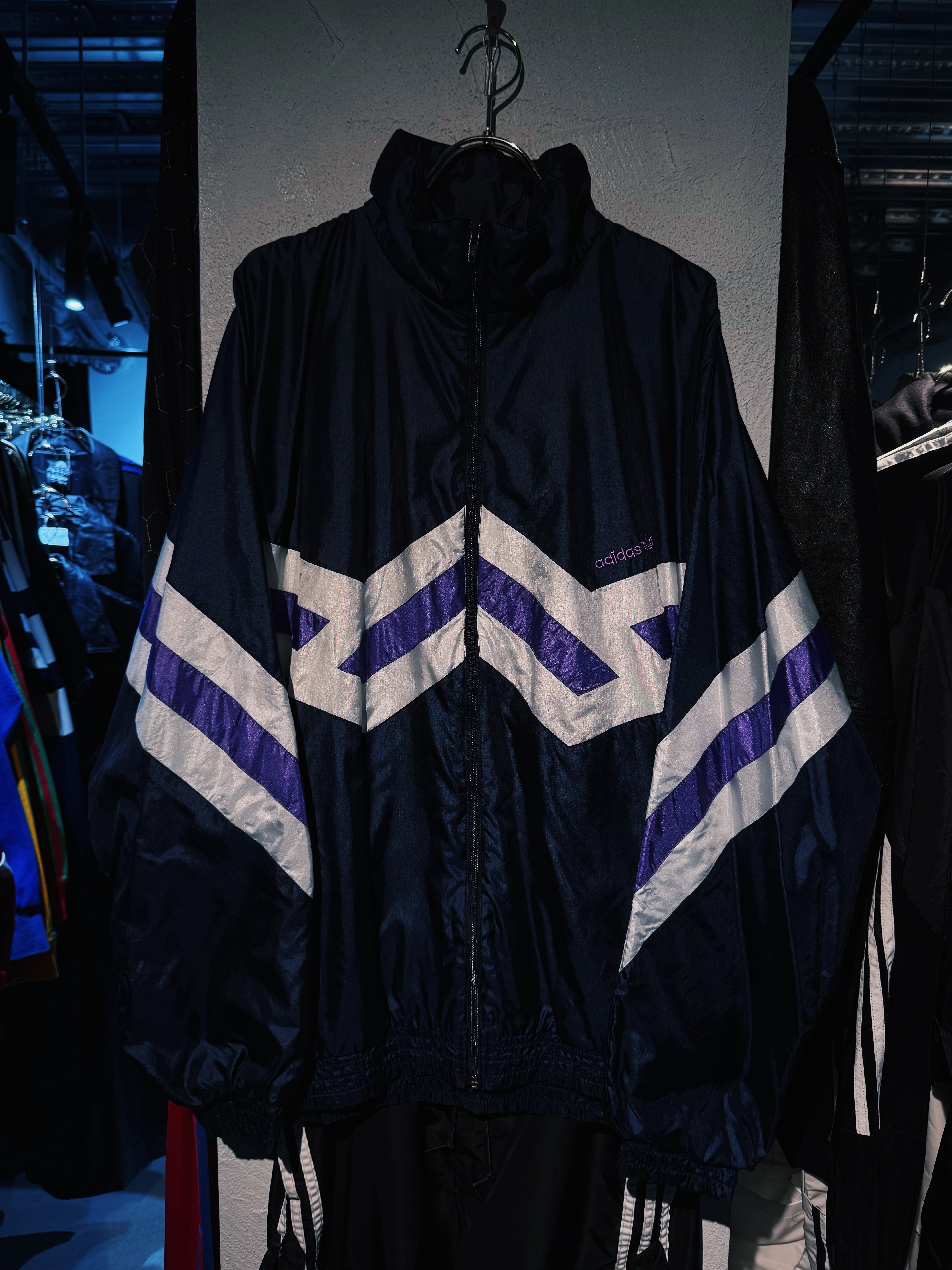 【D4C】80's"ADIDAS"EURO VINTAGE switching color nylon track jacket