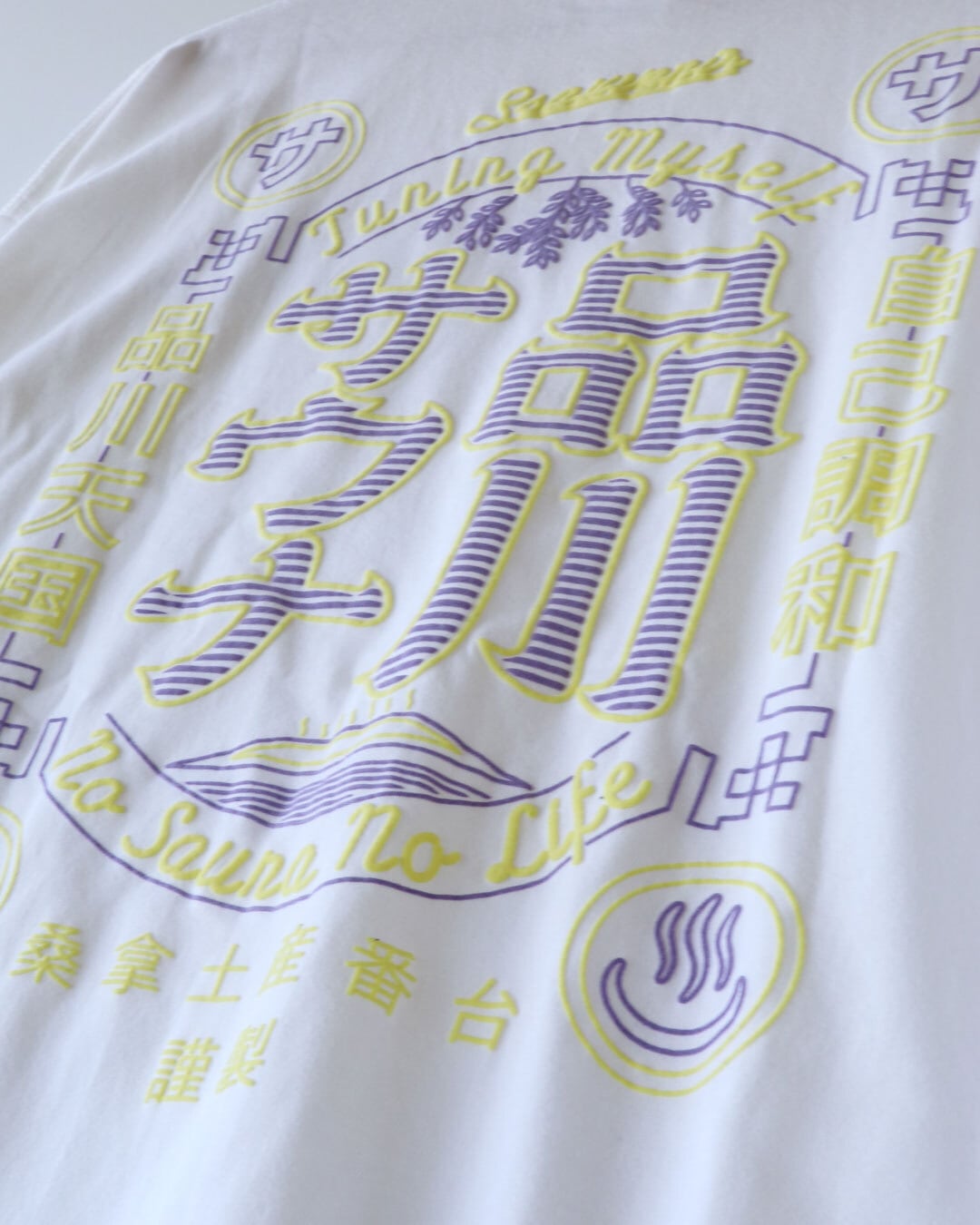 SAUVENIRコラボ 品川ネオン ロンT（白） | 品川サウナ｜公式オンライン