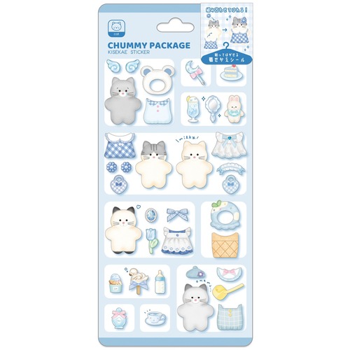 【ロット販売】【10入】01299チャミーパッケージステッカーミルキーブルー(9431007)