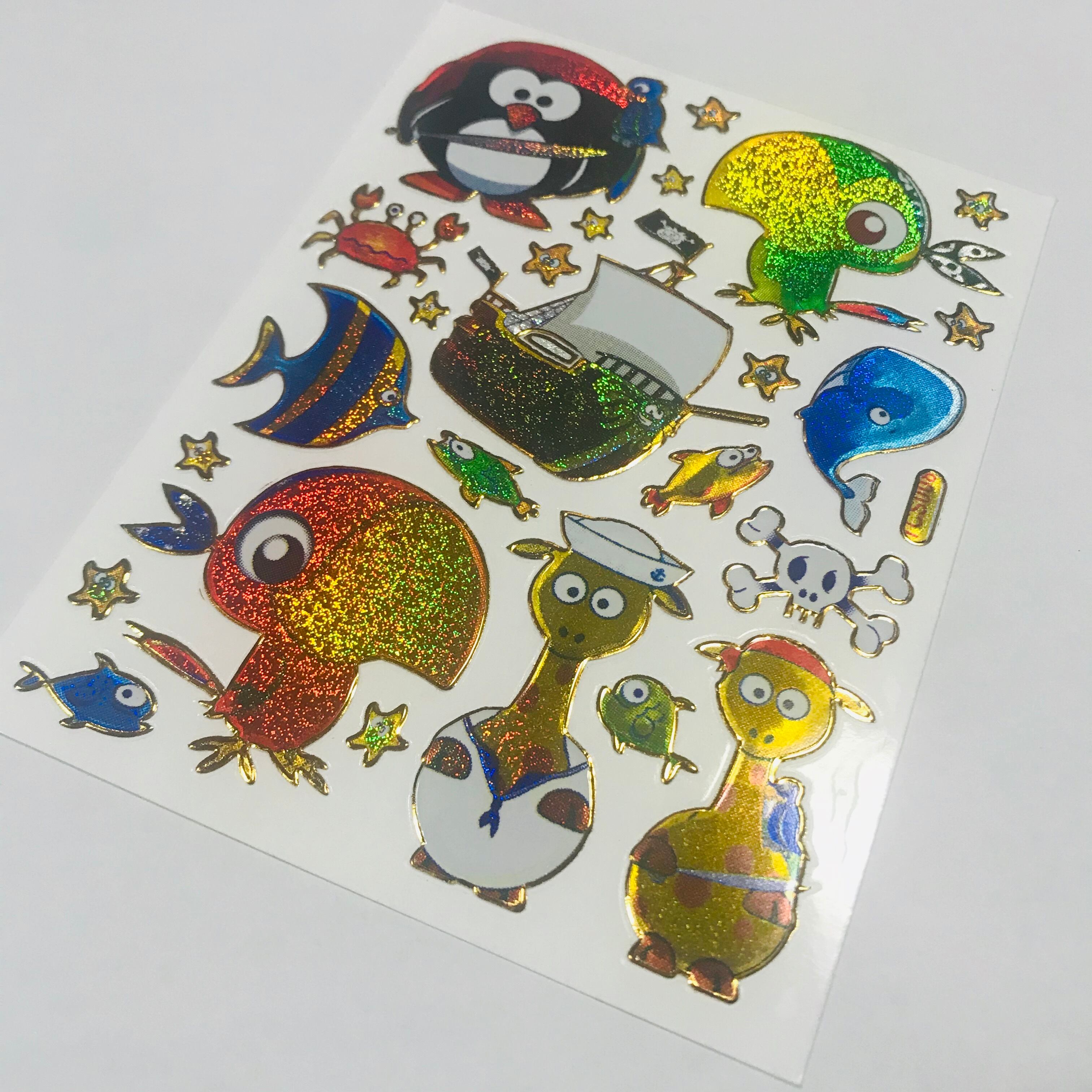 45 海賊船 レトロキラキラシール VCS01