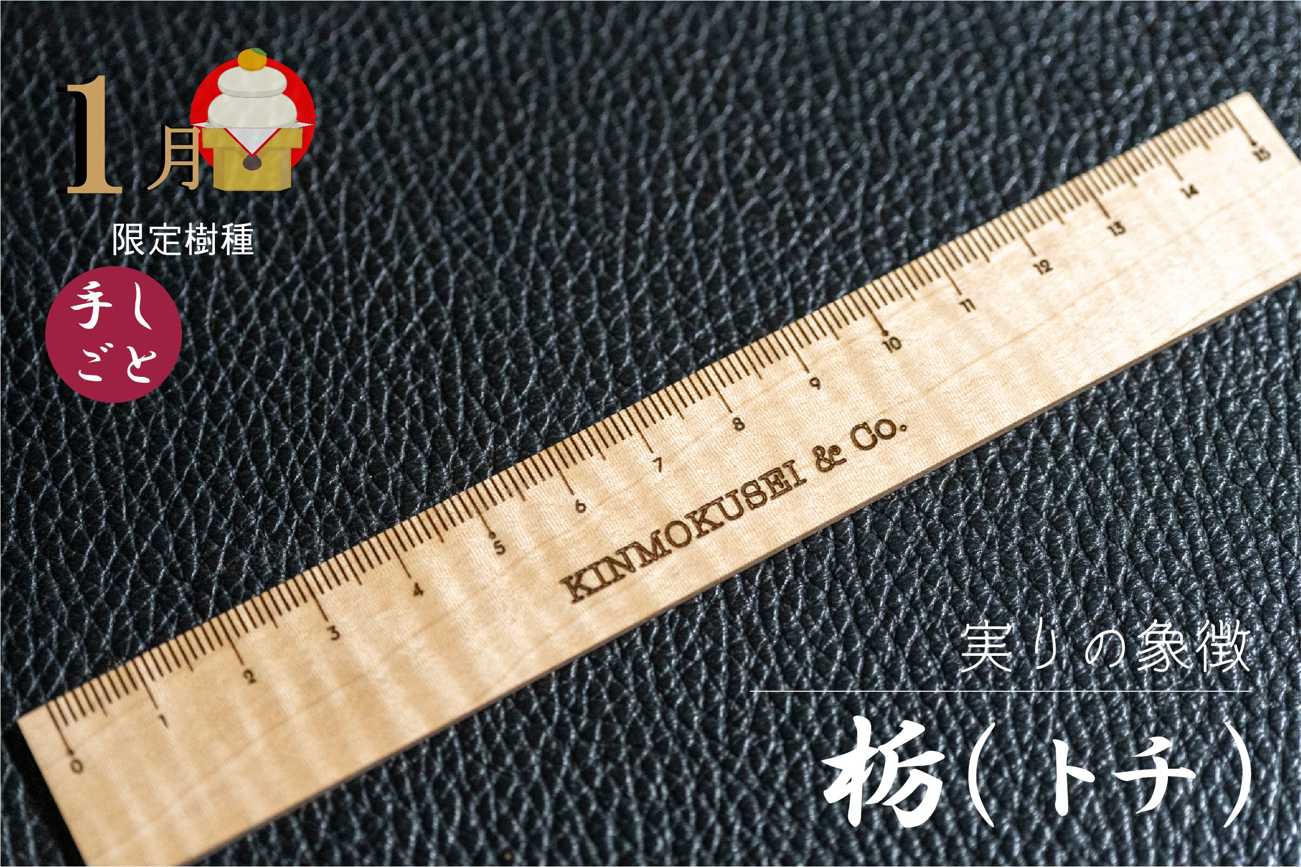 銘木定規 【実りの象徴】トチノキ 1月限定