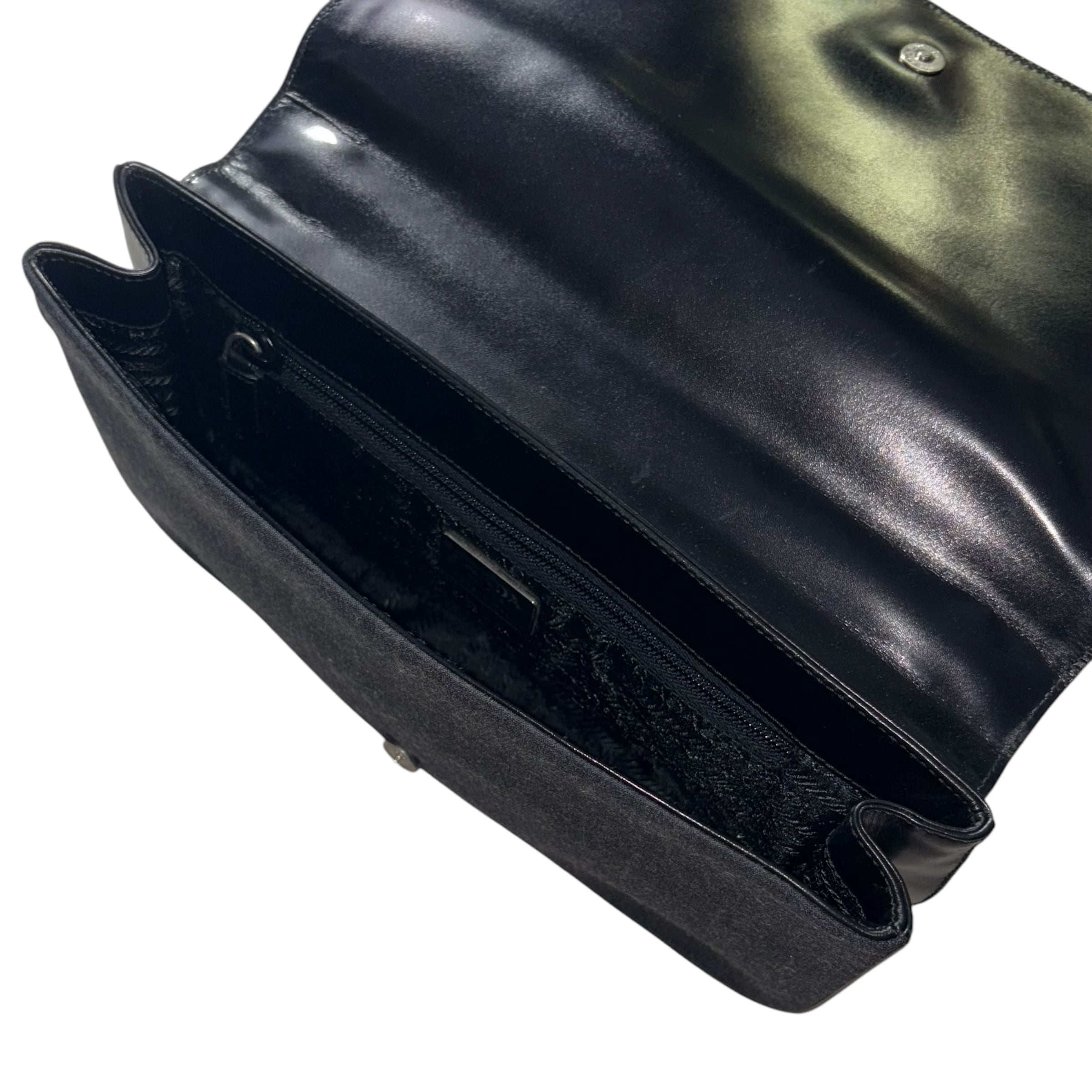 archive PRADA leather × technical fabric one shoulder bag archive PRADA leather × technical fabric one shoulder bag